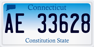 CT license plate AE33628