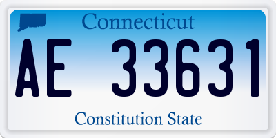 CT license plate AE33631