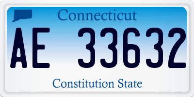 CT license plate AE33632