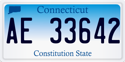 CT license plate AE33642