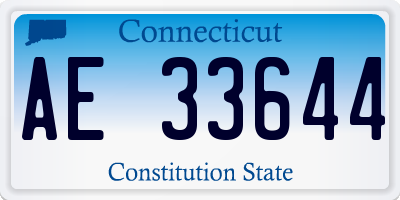 CT license plate AE33644