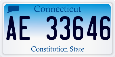 CT license plate AE33646