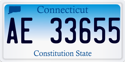CT license plate AE33655