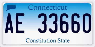 CT license plate AE33660