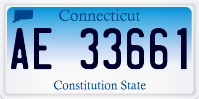 CT license plate AE33661
