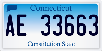 CT license plate AE33663