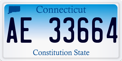 CT license plate AE33664