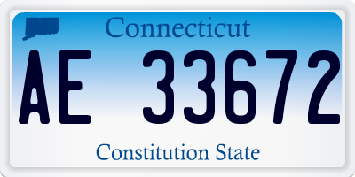CT license plate AE33672