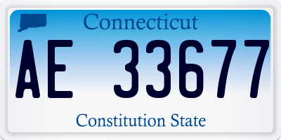 CT license plate AE33677