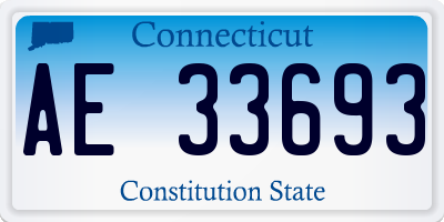 CT license plate AE33693