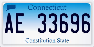 CT license plate AE33696
