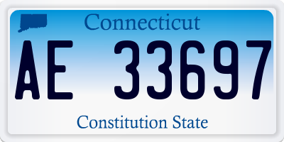CT license plate AE33697