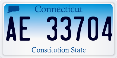 CT license plate AE33704