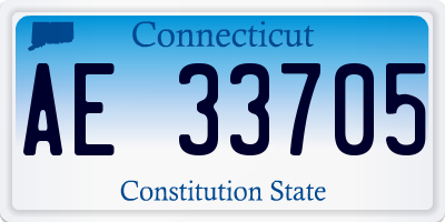 CT license plate AE33705