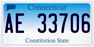 CT license plate AE33706