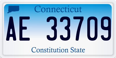 CT license plate AE33709