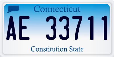 CT license plate AE33711