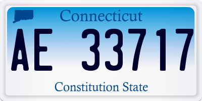 CT license plate AE33717