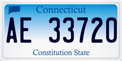 CT license plate AE33720