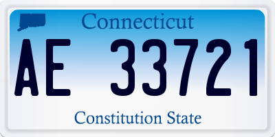 CT license plate AE33721