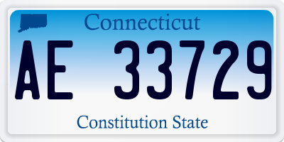 CT license plate AE33729