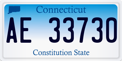 CT license plate AE33730
