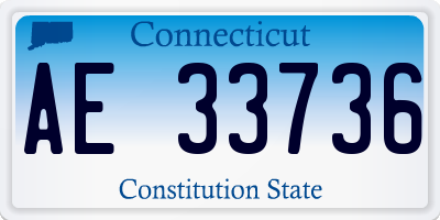 CT license plate AE33736