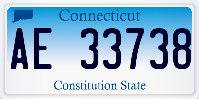CT license plate AE33738