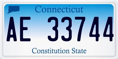 CT license plate AE33744