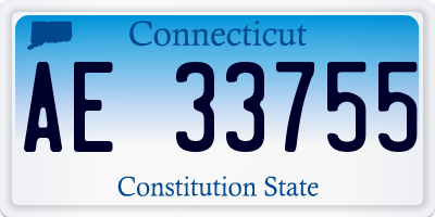 CT license plate AE33755