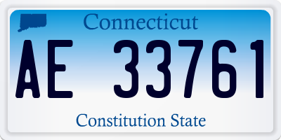 CT license plate AE33761