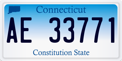 CT license plate AE33771