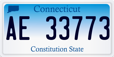 CT license plate AE33773