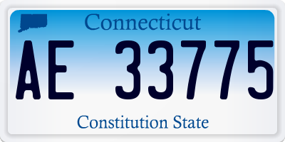 CT license plate AE33775