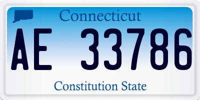 CT license plate AE33786