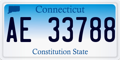 CT license plate AE33788