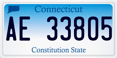 CT license plate AE33805