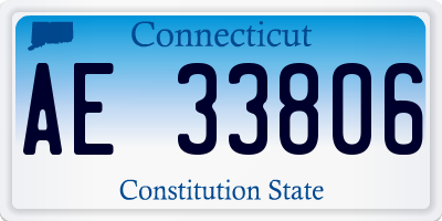 CT license plate AE33806