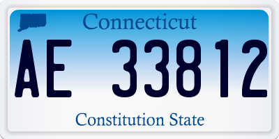 CT license plate AE33812