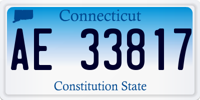 CT license plate AE33817