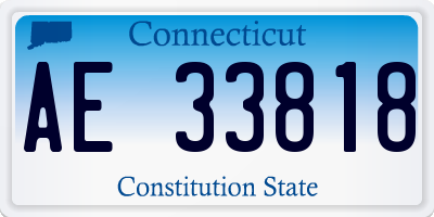CT license plate AE33818