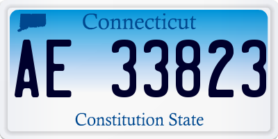 CT license plate AE33823