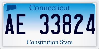 CT license plate AE33824