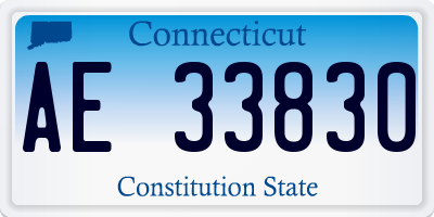 CT license plate AE33830