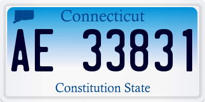 CT license plate AE33831