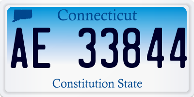 CT license plate AE33844