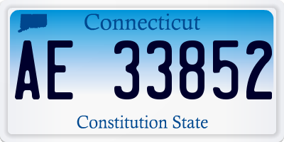 CT license plate AE33852