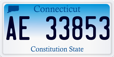 CT license plate AE33853