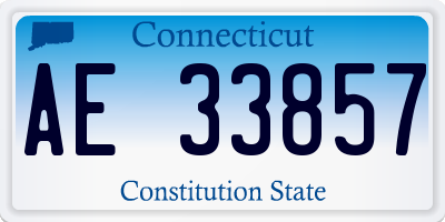 CT license plate AE33857