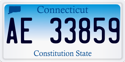 CT license plate AE33859